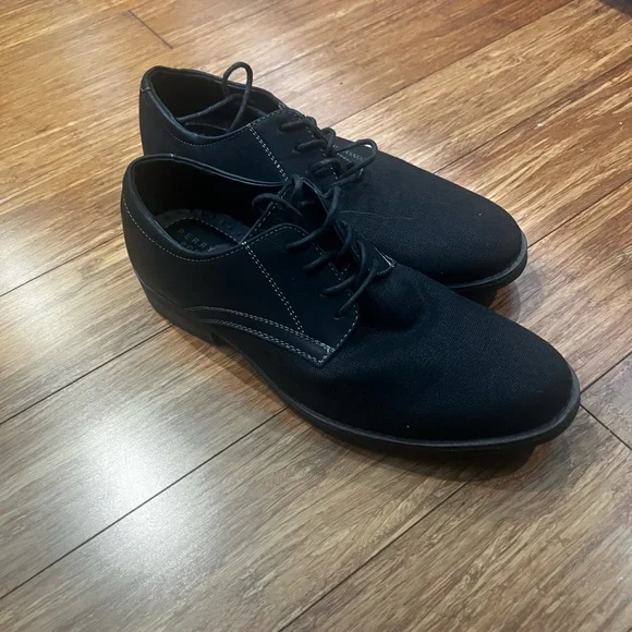 Perry Ellis Westbrook Mens Derby Oxford Size 10 Casual Dress Shoes Black Fabric Perry Ellis Portfolio Derrick Plain Toe Oxford: Dress Shoes  main image 4